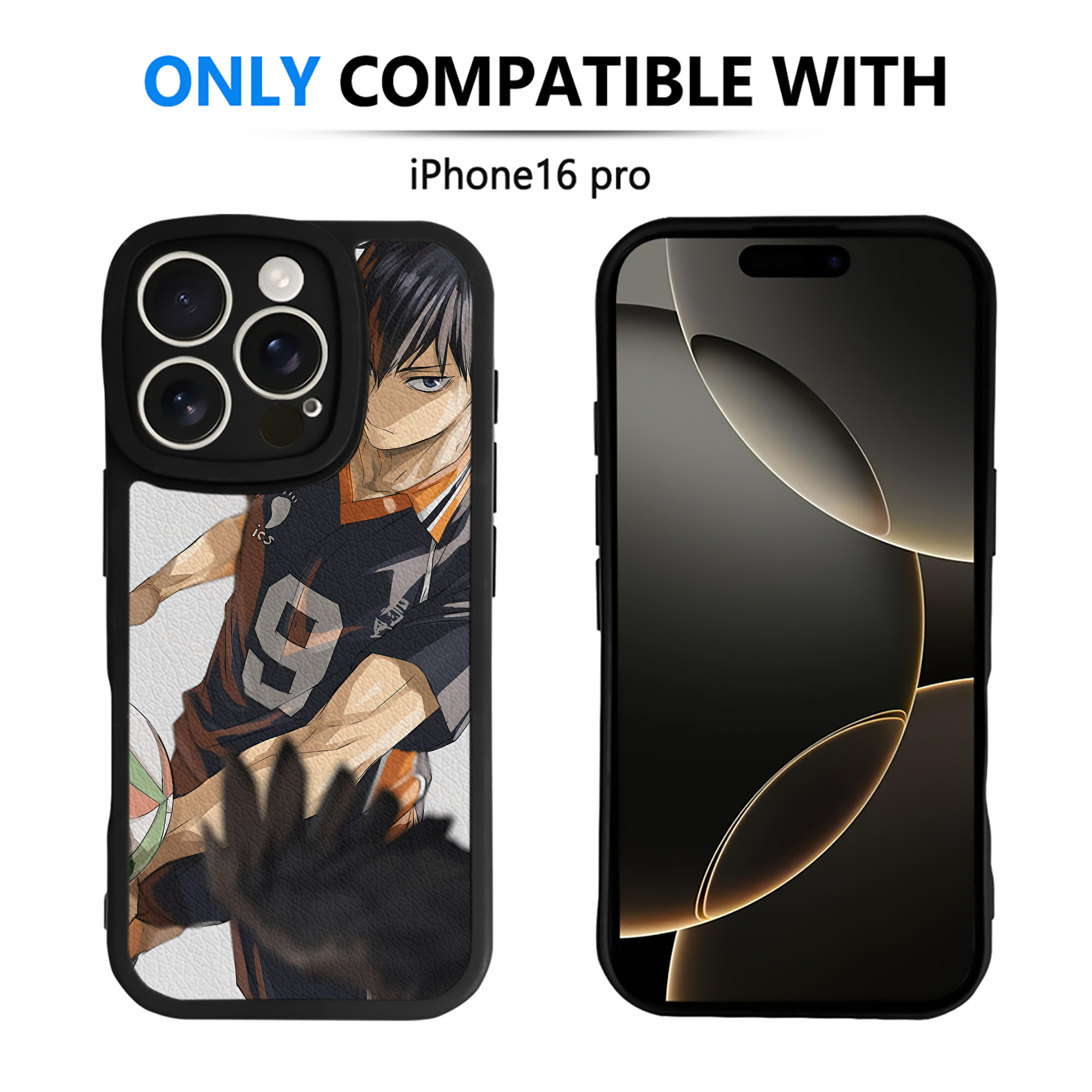 （画像用） ハイキュー!! Haikyu!! 【iPhone 16シリーズ対応】シリコンスマホケース（レザー調） 材質：シリコン